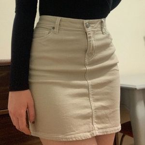 Khaki mini skirt